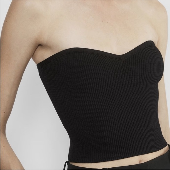 Aritzia Babaton Sculpt Knit Sweetheart Ribbed Tube Top in Black – Size XS - Picture 4 of 16